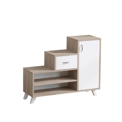 China DECOHOME Wholesale Expandable Modern Entryway Furniture Storage Rack MDF Shoe Cabinet Home Shoe Display Cabinet for sale