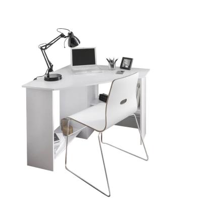 China Wholesale Other Computer Desk DECOHOME Modern High Gloss White Corner Computer Desk Furniture for sale