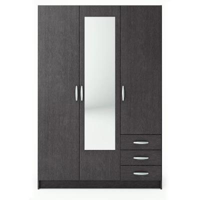 China (Others)Adjustable Modern Stylish Bedroom Furniture Laminated MDF Hinged Door Wardrobe for sale