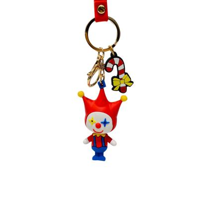 China Promotion gift hot selling clown exquisite and practical trumpet cartoon key chain rubber cute toys for sale