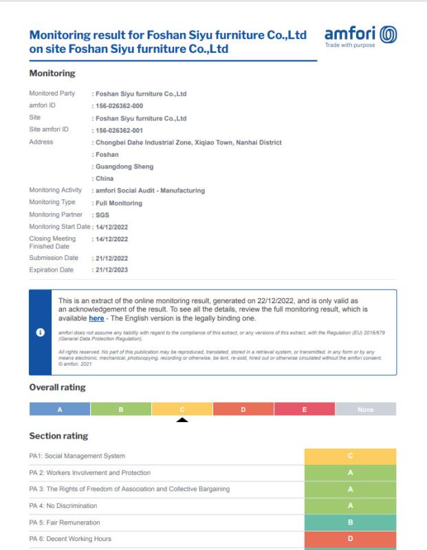 BSCI - Shanghai Cyclamen International Trading Co., Ltd.