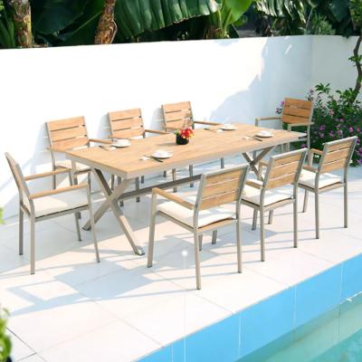 China OEM Outdoor Aluminium Garden Dining Set With UV Resistant Material for sale