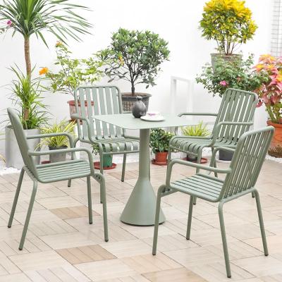 China Outdoor Metal  Aluminium Table And Chair Sets for sale