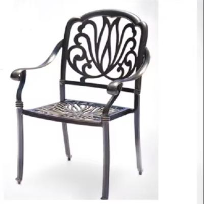 China 65*65*90cm Cast Aluminium Stacked Chairs for Dining Restaurant Outdoor Garden Balcony for sale