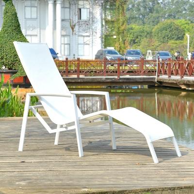 China Coastal Outdoor Aluminum Folding Chaise Lounge Chairs For Casual / Sleeping for sale