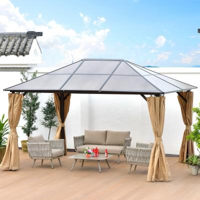 China Aluminium Frame Outdoor Patio Gazebo Canopy Tent 3.65*3m For Relaxation for sale