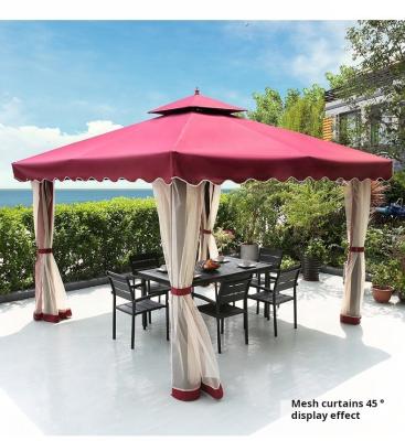 China 3*3M Outdoor Courtyard Gazebo With Steel Frame Anti Rust Coated for sale