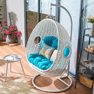 China Carbon Steel Frame 2 Seat Hammock Swing Egg Shaped Rocking Chair for sale