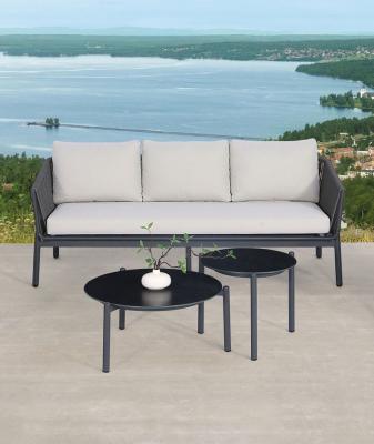 China Modern Environmental PE Rattan Patio Garden Aluminum Sofa And Table Set For Leisure for sale