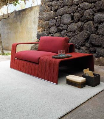 China Exquisite Design Courtyard Garden Woven Rope Aluminum Sofa And Bench Chair Set for sale