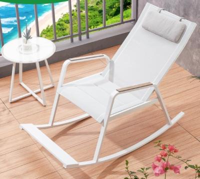 China Aluminum Outdoor Rocking Chair Mould Proof For Patio Terrece Beach for sale