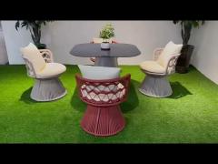 Luxury Outdoor Furniture Rattan Table And Chair Set For Garden Patio Dining