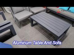 high end nordic style rust proof aluminum sofa set for outdoor villa resort furniture