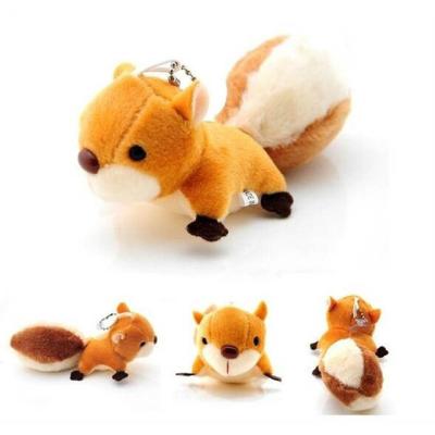 China New OEM Factory Handmade Wholesale Squirrel Plush Key Chain Toy for sale