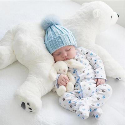 China Promotional Newborn Baby Polar Bear Plush Stuffed Animals Pillows Toys for sale