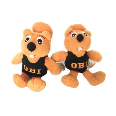 China Promotional Custom Realistic Brown Stuffed Squirrel Doll Animated Squirrel Plush Toy for sale