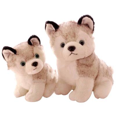 China Custom Doll Promotional Wholesale Realistic Cute Husky Dog Stuffed Plush Toy for sale