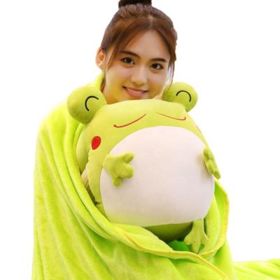 China Promotional Frog Plush Toy Hand Warmer Pillow Cover Three In One Field Chicken Action Figure Toys for sale