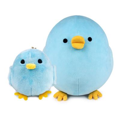 China Promotional Simulation Blue Bird Kawaii Plush Key Chain Pendant Toys for sale