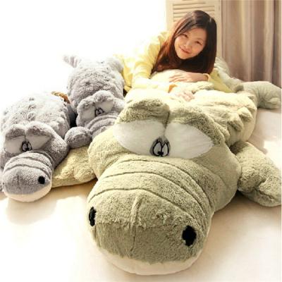 China Simulation Crocodile Skin Promotional Cute Large Plush Toy Cushion Pillow Toy for sale