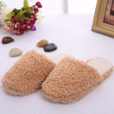 China Promotional Winter Cute Plush Rubber Slipper for sale