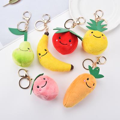 China Promotional custom any size fruit and vegetable plush key chain for sale