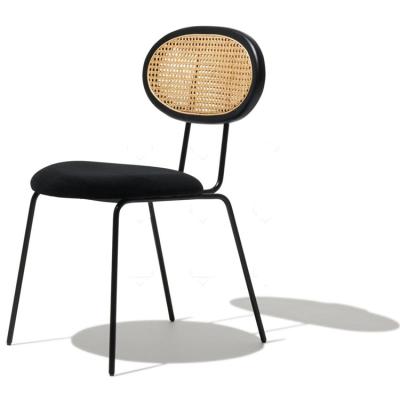 China Modern Rattan Household Light Weaving Luxury Creative Back Restaurant Dining Side Chair Factory for sale