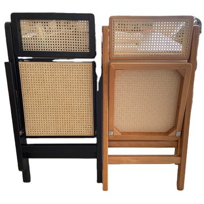 China Modern simplicity black wooden back chair and seat armrest rattan back chair used in hotel fast food restaurant for sale