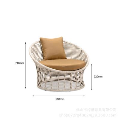 China Weather Furniture Outdoor Sun Chair Ratan Garden Leisure Woven Sofa Cover Hotel Furniture for sale