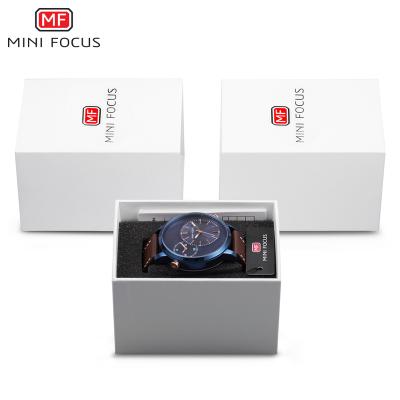 China 2019 PAPER mini home brand watch box white paper gift material watch box with pillows for sale