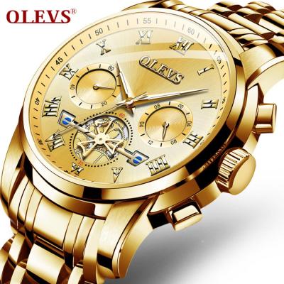 China Non-Specific OLEVS Watch Relogio Masculino Full Gold Quartz Sports Fashion Business Men's Luxury Waterproof Watch Steel Top Brand Watches for sale