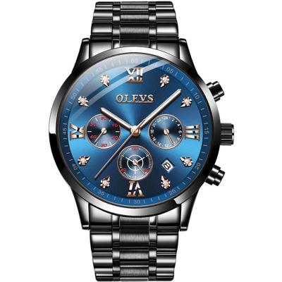 China OLEVS Water Resistant Men Watches Casual Sports Quartz Clock Chronograph Stainless Steel Analog Multifunctional Business Watch Men 2862 for sale