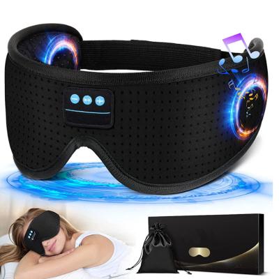 China 5.2 Fashionable 3d Sleep Headphones Stereo Music Speaker Wireless Washable Eye Mask Headphones for sale