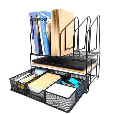 China Multifunctional Drawer Detachable Desktop Multi-Layer Office Document Storage Rack Storage Rack Data Matching Rack for sale