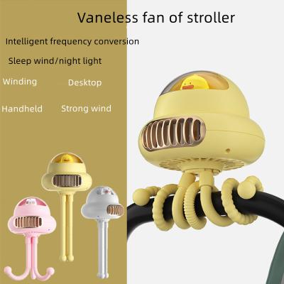 China NO New Child's Carriage Fan Private Model Leafless Octopus Mini Small Silent Portable Home Appliance Fan for sale