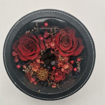 China Weddings Decoration 2021 Best Gift For Mother Eternal Roses Flower Preserved In Round Box for sale