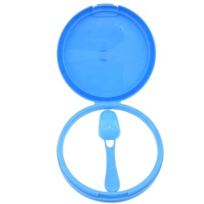 China Pilfer-proof 502# Flip Top Cap Customize Milk Powder Closure With Spoon for sale