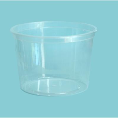 China Single Wall Food Grade PP Ice Cream Bucket 500ml Plastic Yogurt Container for sale