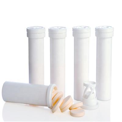 China Vitamins Plastic Food Packaging Effervescent Tablet Customize Effervescent Tablet Tube With Spiral Cap Desiccant for sale