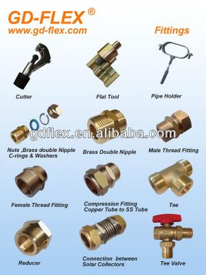 China Connect solar collector gd-cable and pipe various pipe connection fittings for solar water heater for sale