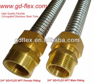 China dn12 GD-FLEX flexible corrugated stainless steel pipe 304 GDSSCSST25030 for sale