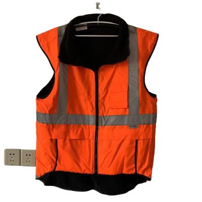 China hi viz 100%polyester reflector fleece safety vest for sale