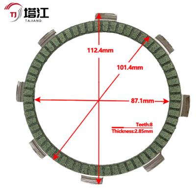 China 8mm Black Steel Motorcycle Clutch Kit 130mm Diameter For Smooth Transmission for sale