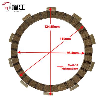 China Black Steel Motorcycle Universal Clutch Kit 1.5kg Weight 110mm Inner Diameter 6 Plates for sale