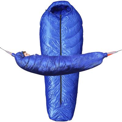 China 2022 Mummy Winter Portable Down Compression Super Lightweight Hammock Warm Mummy Sleeping Bag Hammock for sale