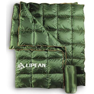 China Portable Outdoor Camping Ultralight Backpacking Universal Season 4 Envelope Type Down Blanket Sleeping Bag for sale