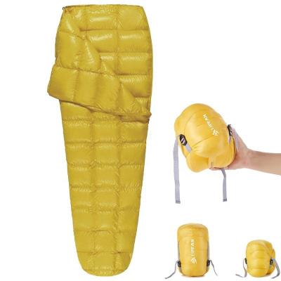 China MOM LIPEAN new 15D backpacking ultralight warm waterproof nylon down sleeping bag camping for 3 seasons for sale