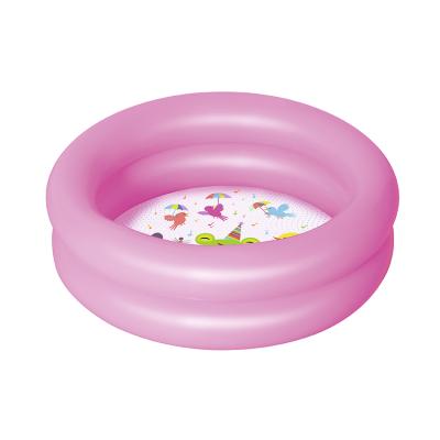 China Two rings; Soft Inflatable Floor Bestway 51061 Series 2 Ring Kiddie Swimming Pool Plastic Kids Pool Children for sale