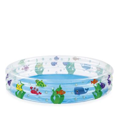 China Three rings; Floor Bestway 51004 Soft Inflatable Deep Water Diving 3-Ring Kids Plastic Endless Swimming Pool Kids Pool for sale