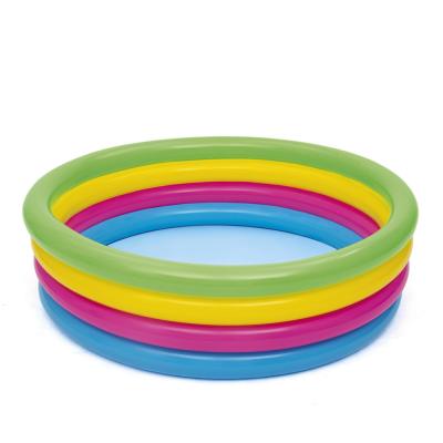 China Inground Swimming Pool Bestway 51005 Deep Water Diving 3-Ring Pool For Kids Plastic Swimming Pool for sale